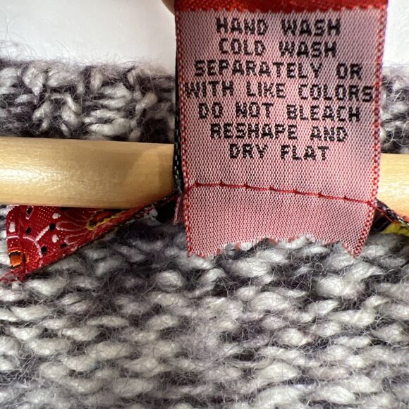 SKYR Women’s Vintage Chunky Fuzzy Mottled Mohair Wool Blend Sweater Warm XL Y2K - Picture 8 of 16